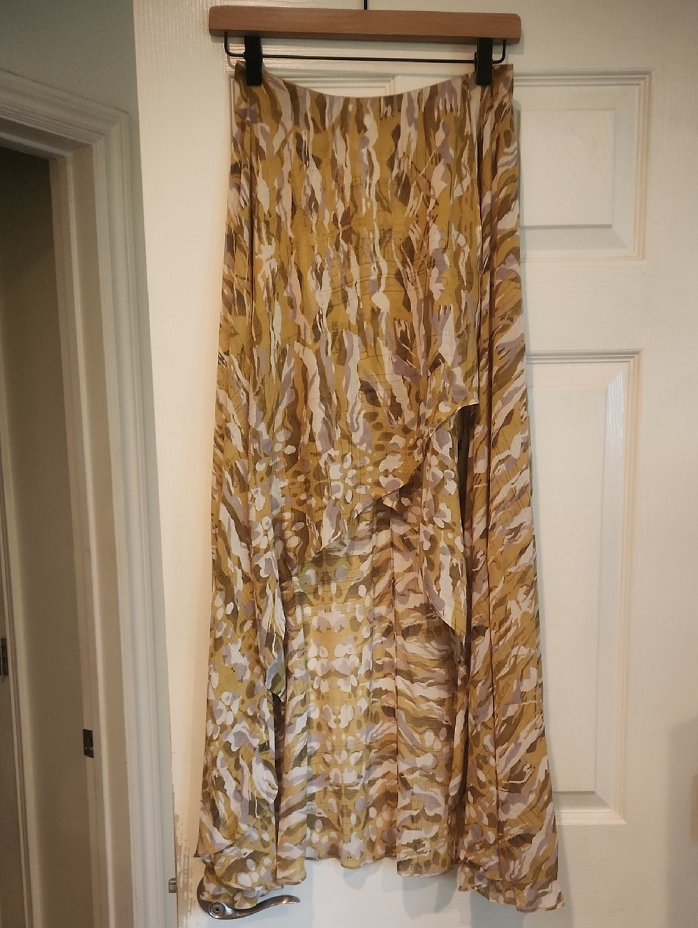 NWT AllSaints Womens US Sz 2 | UK Sz 6 | EU 34 Slvina Oniyuri Yellow Skirt $229